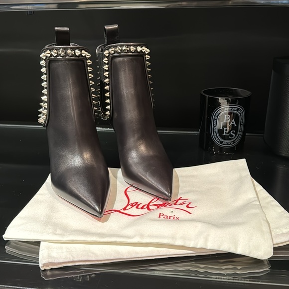 Christian Louboutin - Capaboot 85mm Spiked Napa Stiletto Ankle Boot - Picture 3 of 16